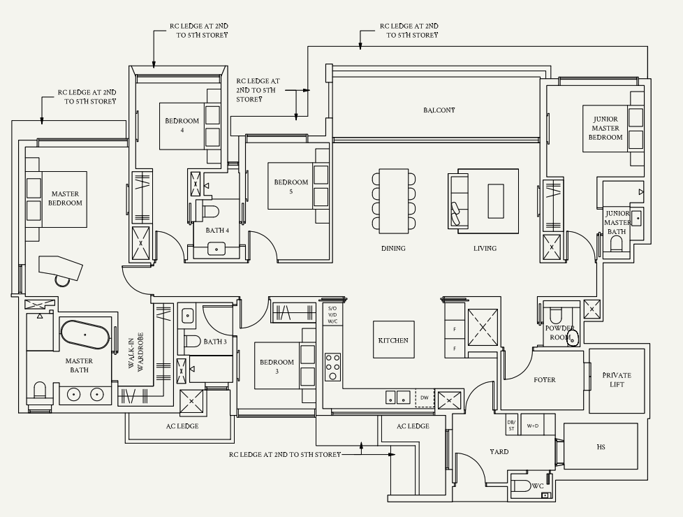 watten house 5 bedroom floor plan