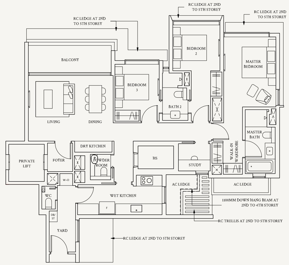 watten house 3 bedroom study