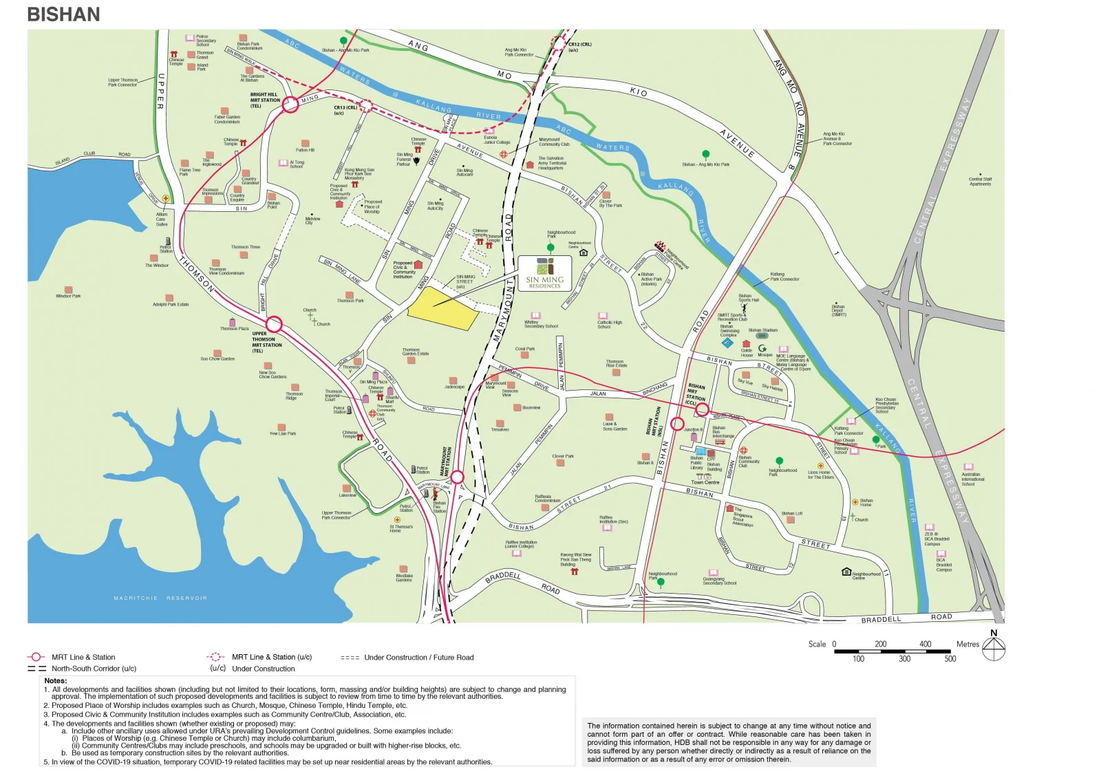 Sin Ming Residences Town Map