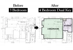 converting regular condo layout to dual key