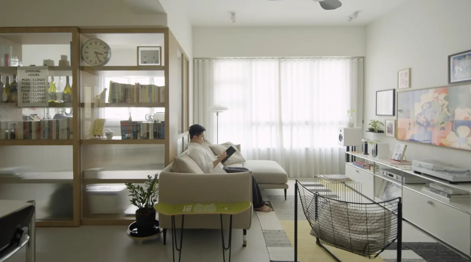 Inside A Couples Playfully Curated HDB Home With A TV Gallery Wall 3