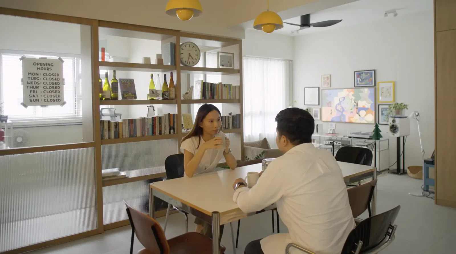Inside A Couples Playfully Curated HDB Home With A TV Gallery Wall 5