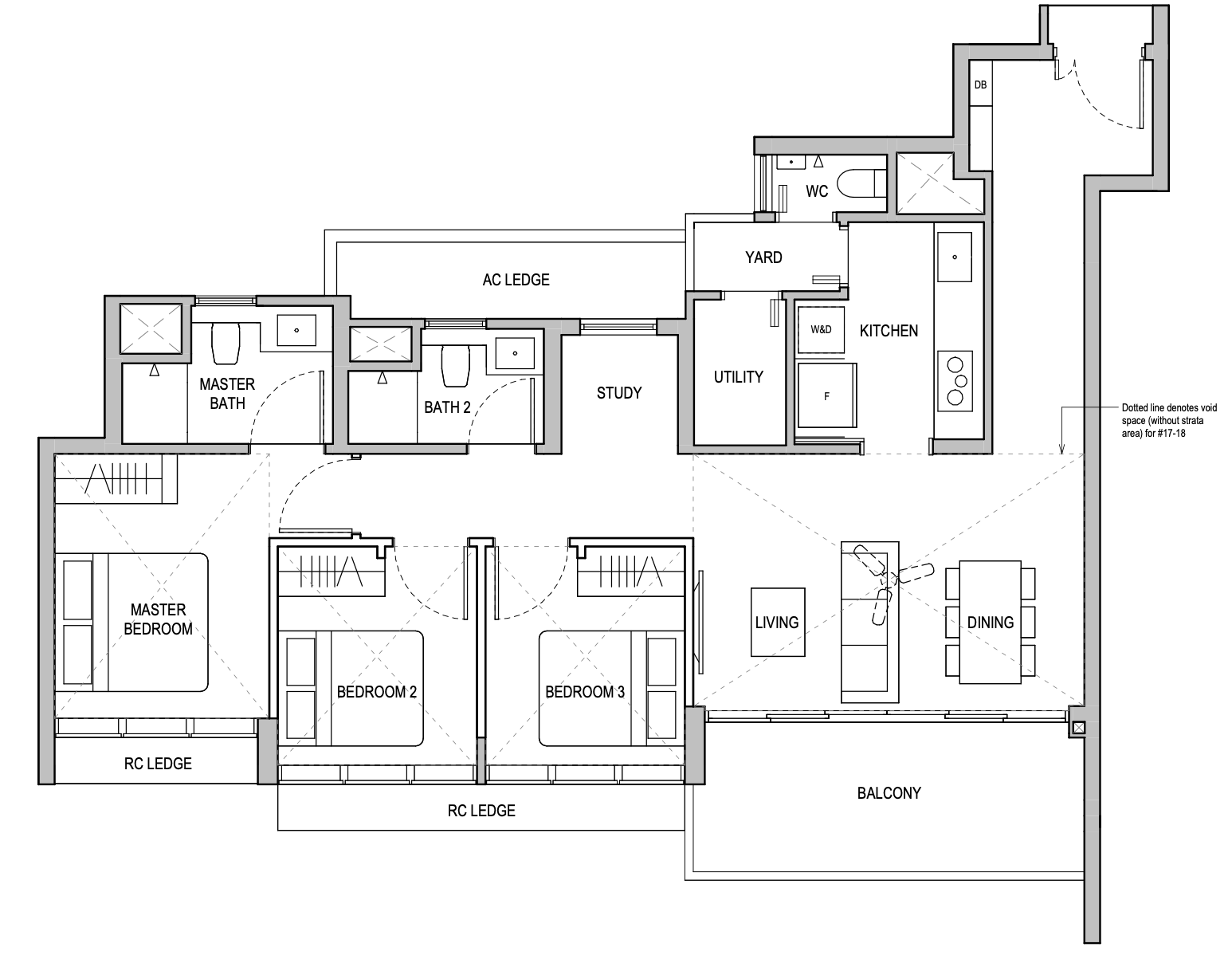 lentoria 3 bedroom floorplan