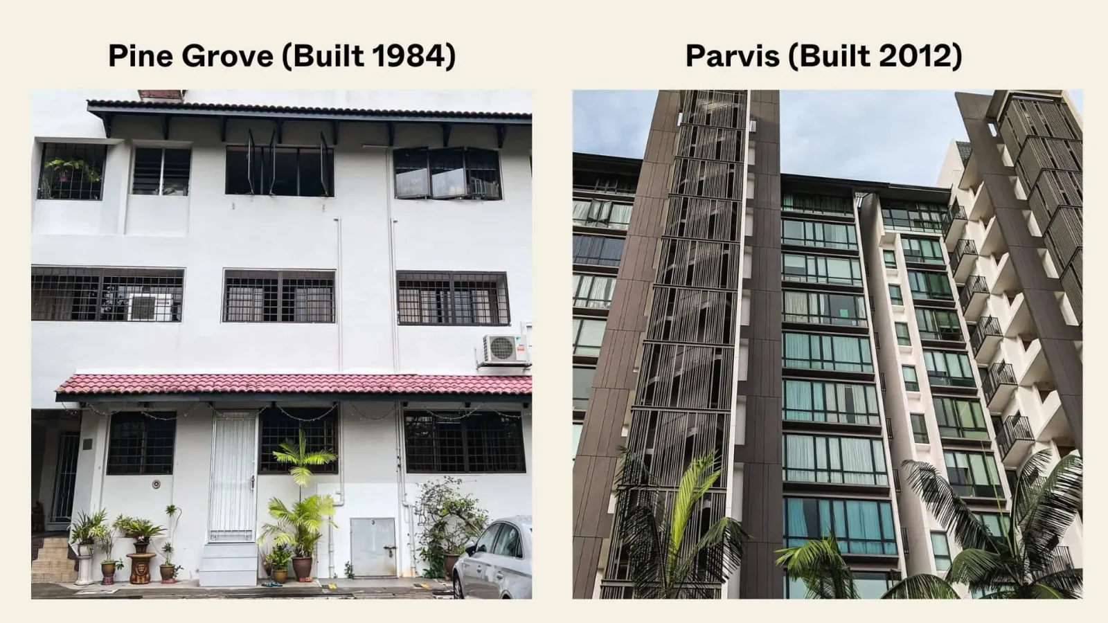 old vs new condos windows