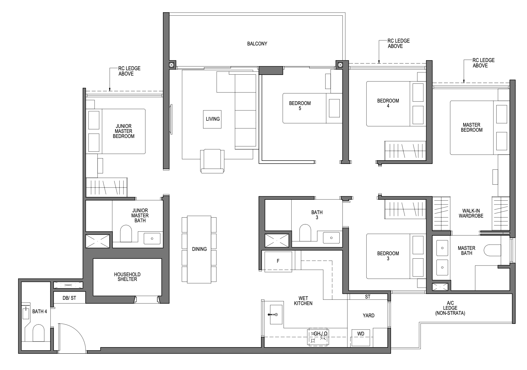 lentor mansion 5 bedroom floorplan