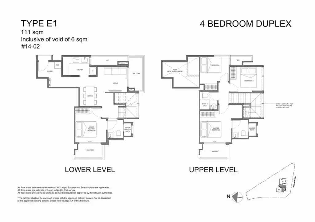 Neu at Novena Condo Floor Plan 4 Bedroom Duplex E1 1024x723.jpg