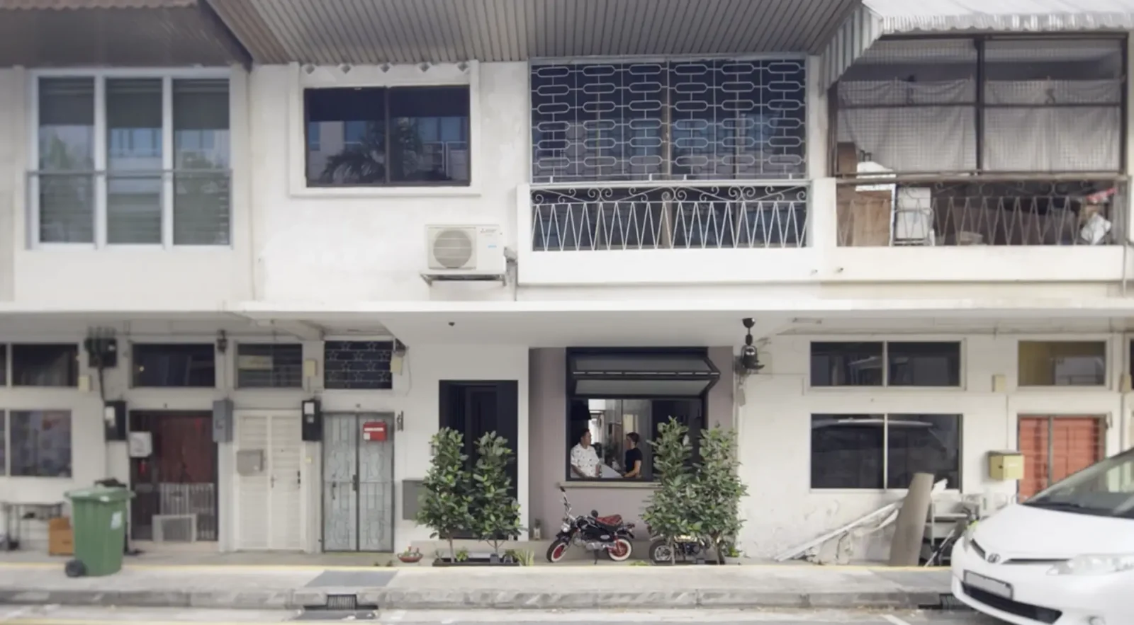 Inside A 1940s Shophouse Unit With A Rustic Motorcycle Garage 1