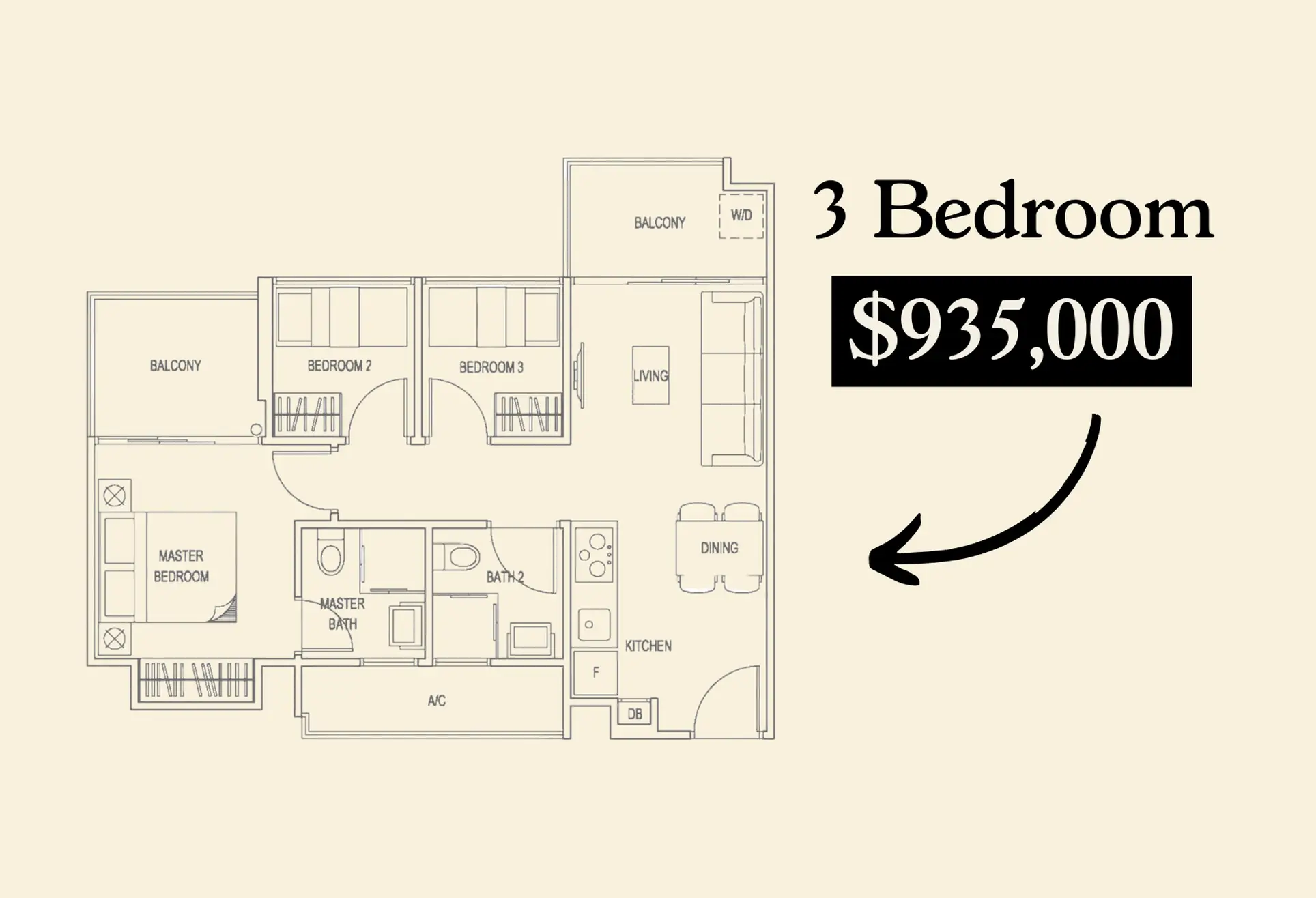 cheapest 3 bedroom featured