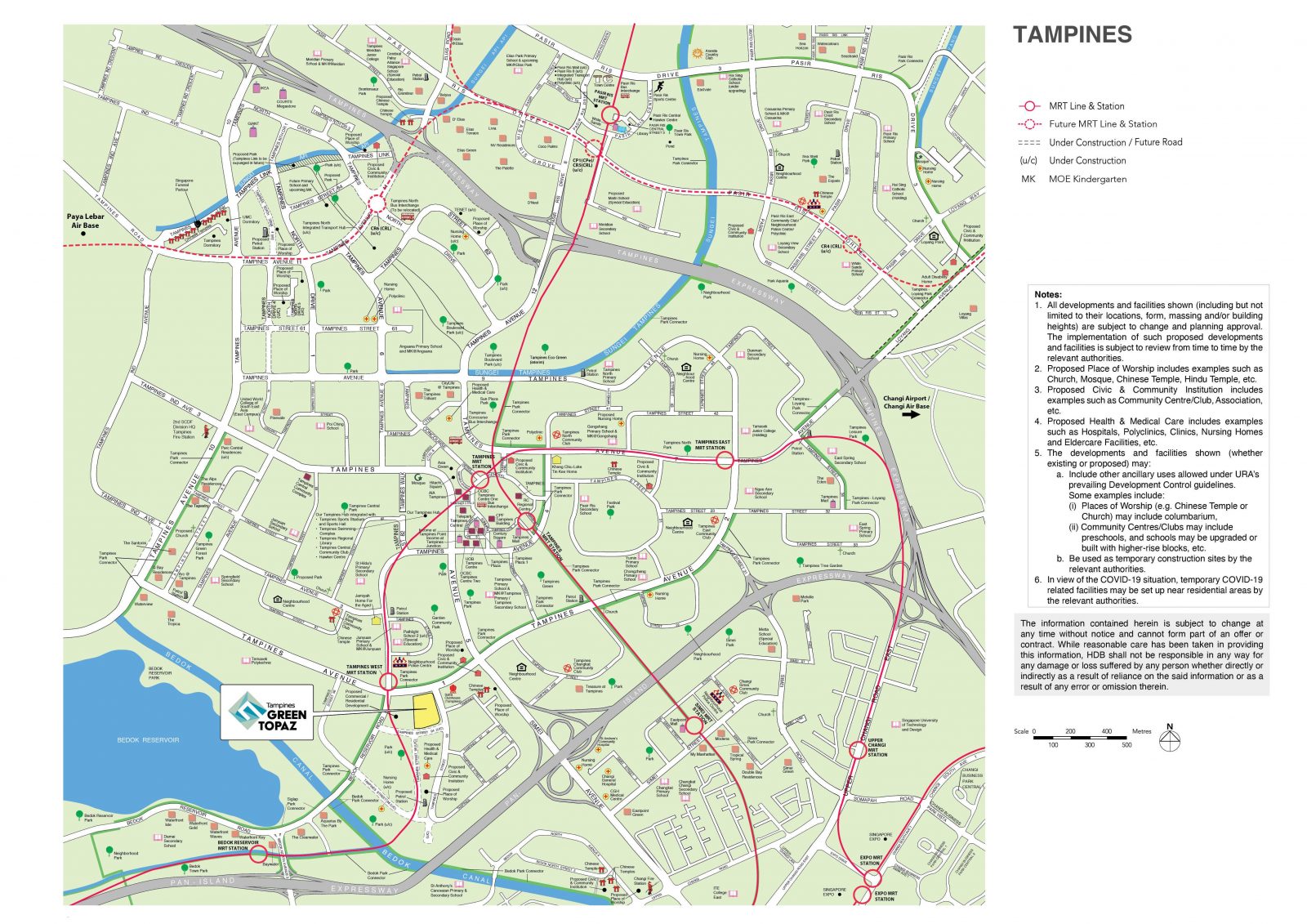 Tampines GreenTopaz Location Map