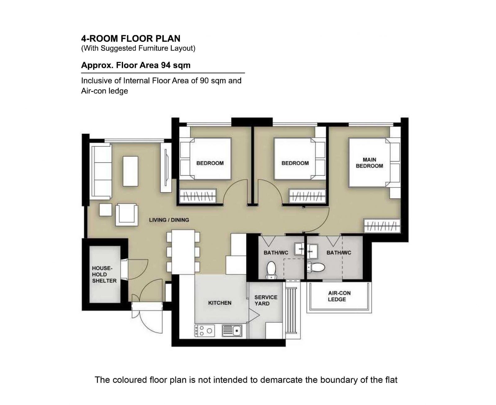 Teban Breeze 4 Room Floor Plan