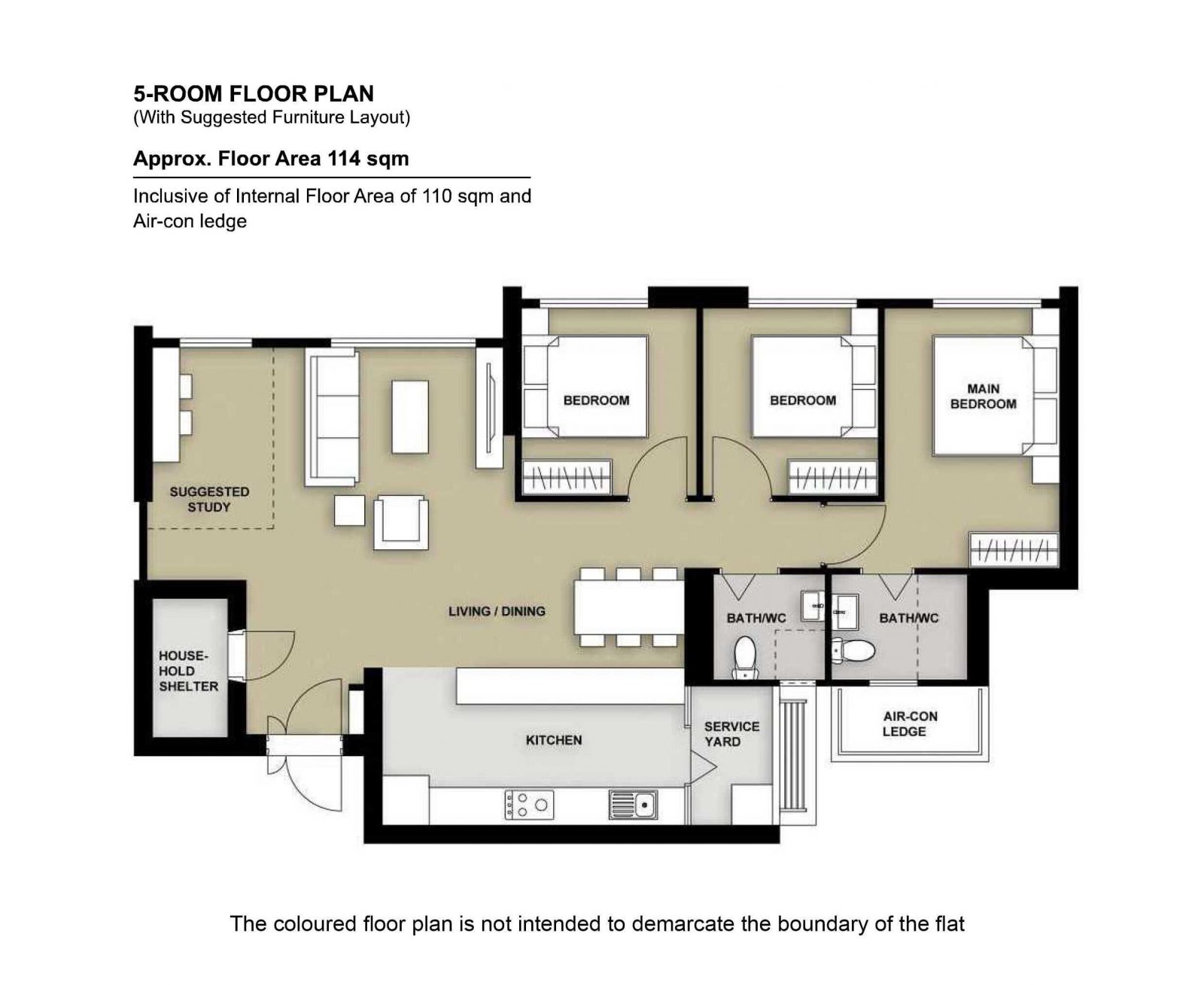 Teban Breeze 5 Room Floor Plan