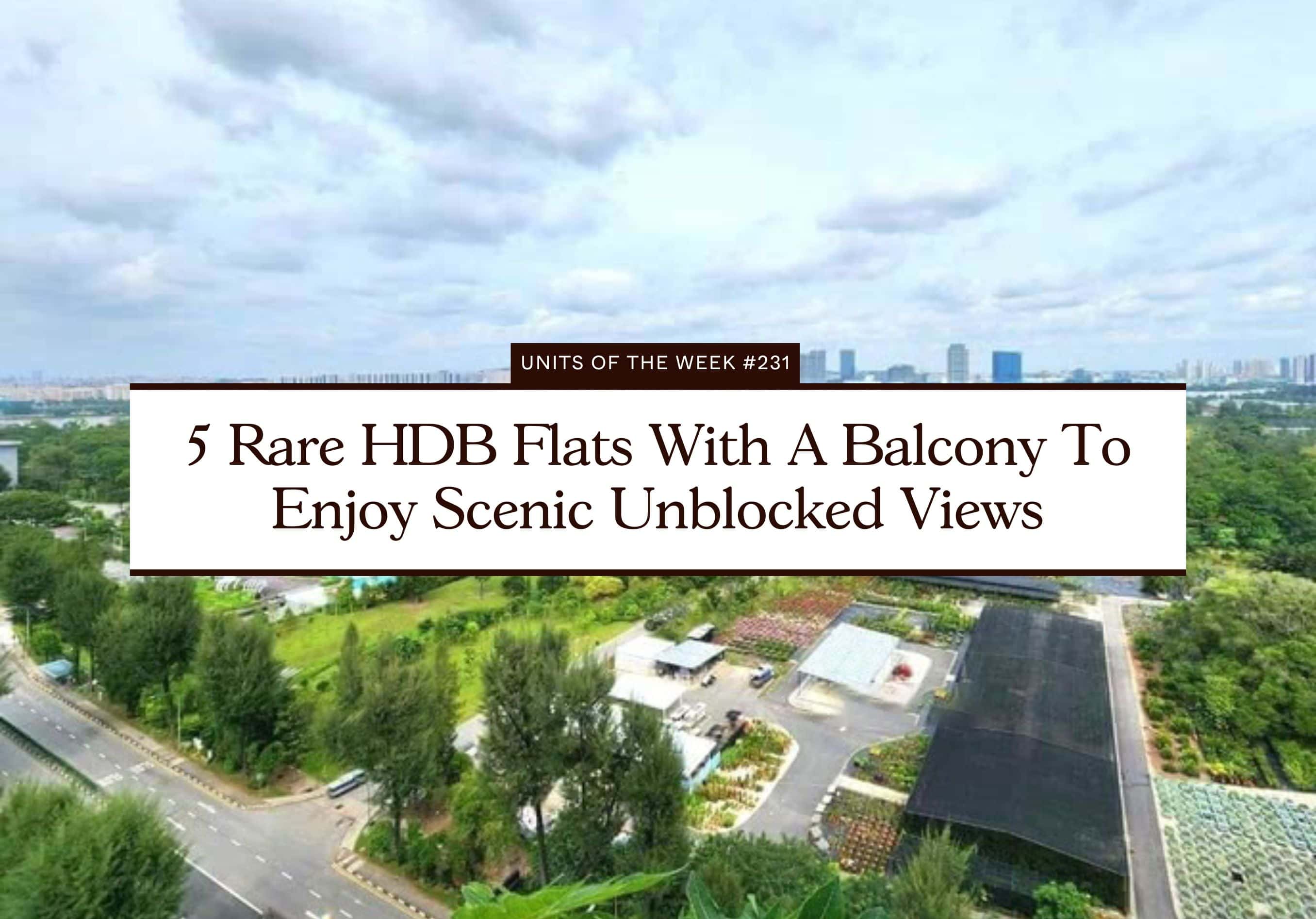 Rare HDB Flats With A Balcony To Enjoy Scenic Unblocked Views