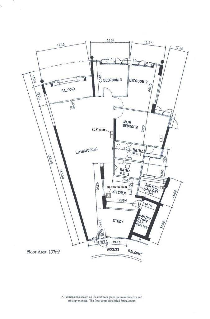 Wedge shaped layout