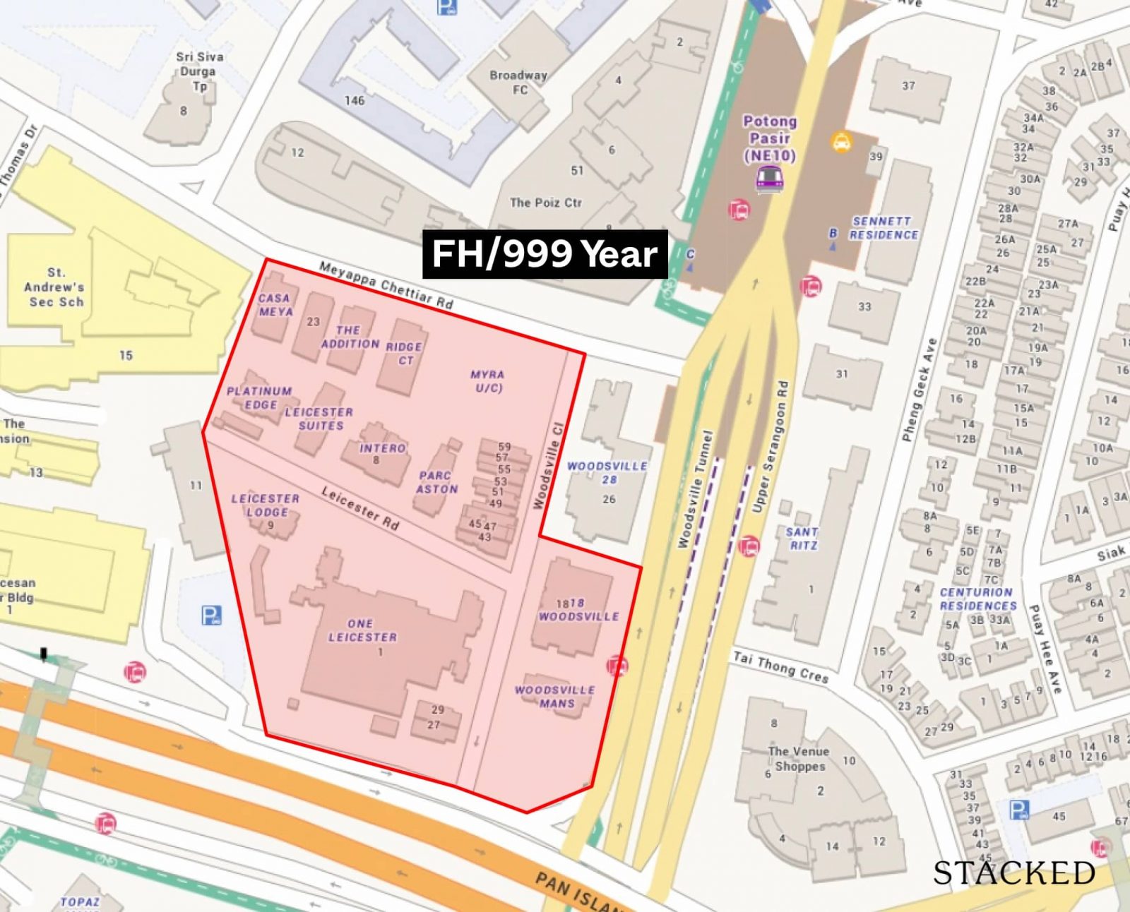 Freehold 999 year around Potong Pasir MRT