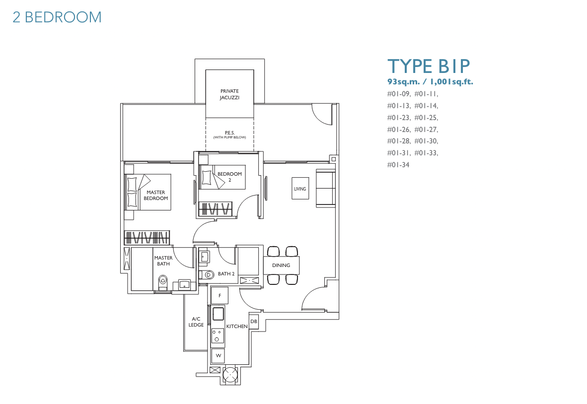 the luxurie two bedroom floorplan