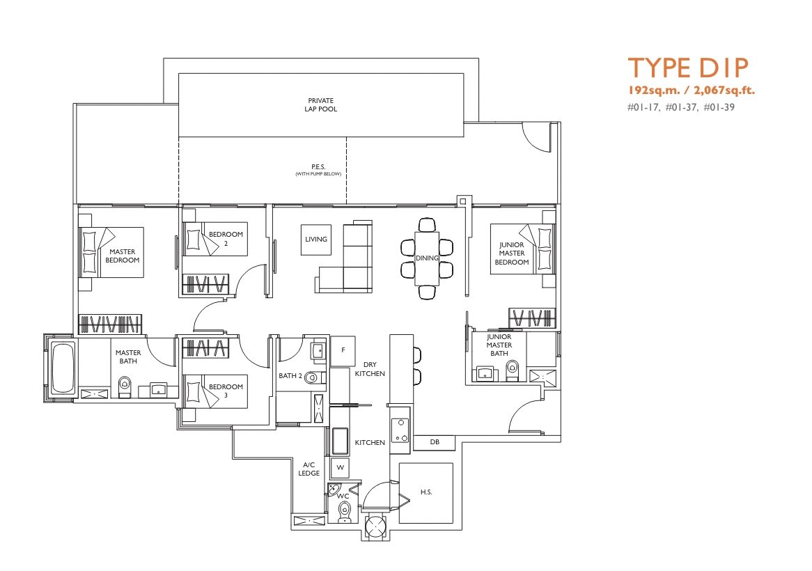 the luxurie four bedroom floorplan