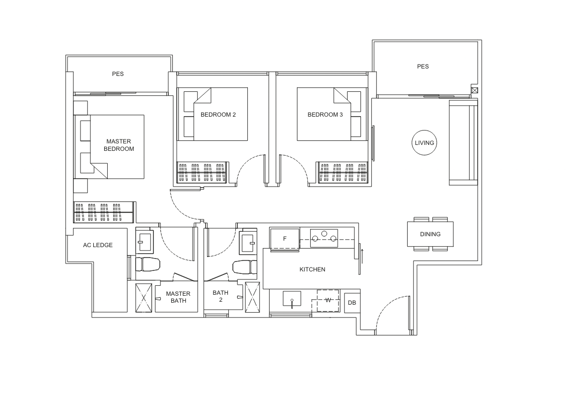 criterion 3 bedroom floorplan