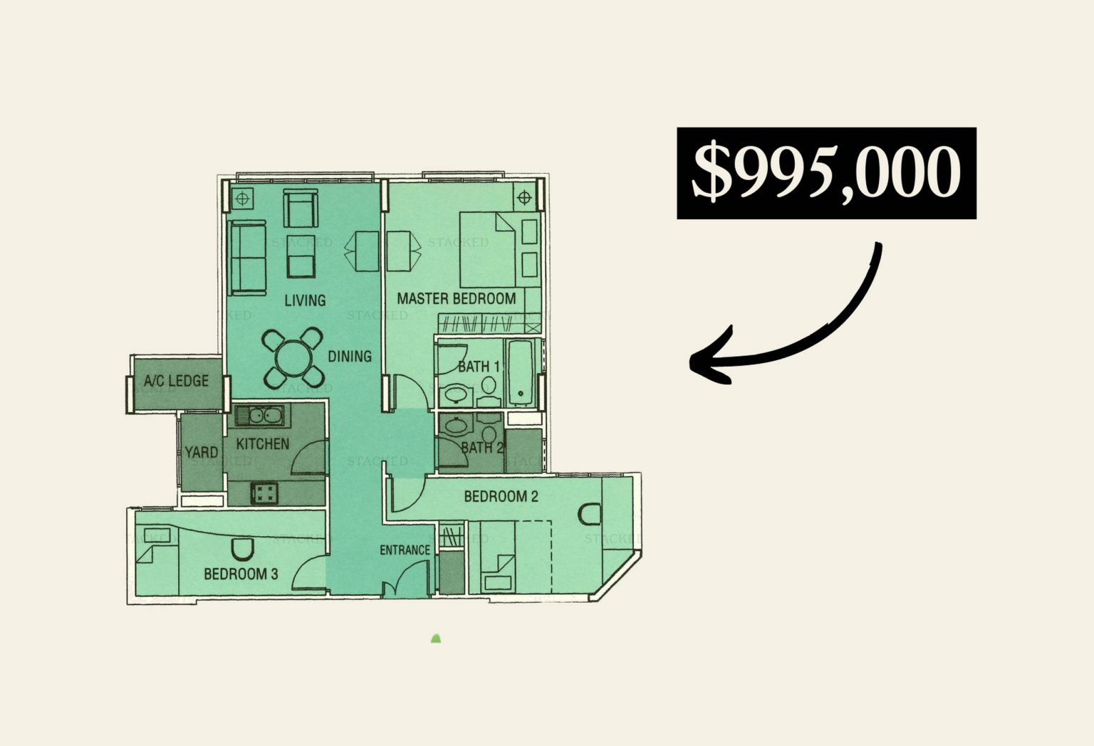 Family sized condos