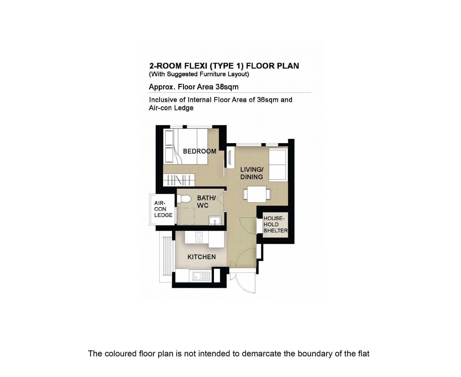 Fernvale Oasis 2 Room Flexi Type 1