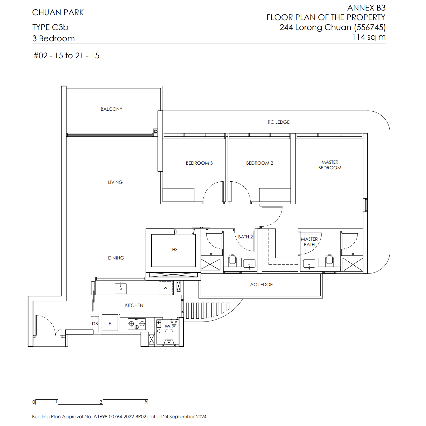 45. Chuan Park 3 Bedroom Floorplan