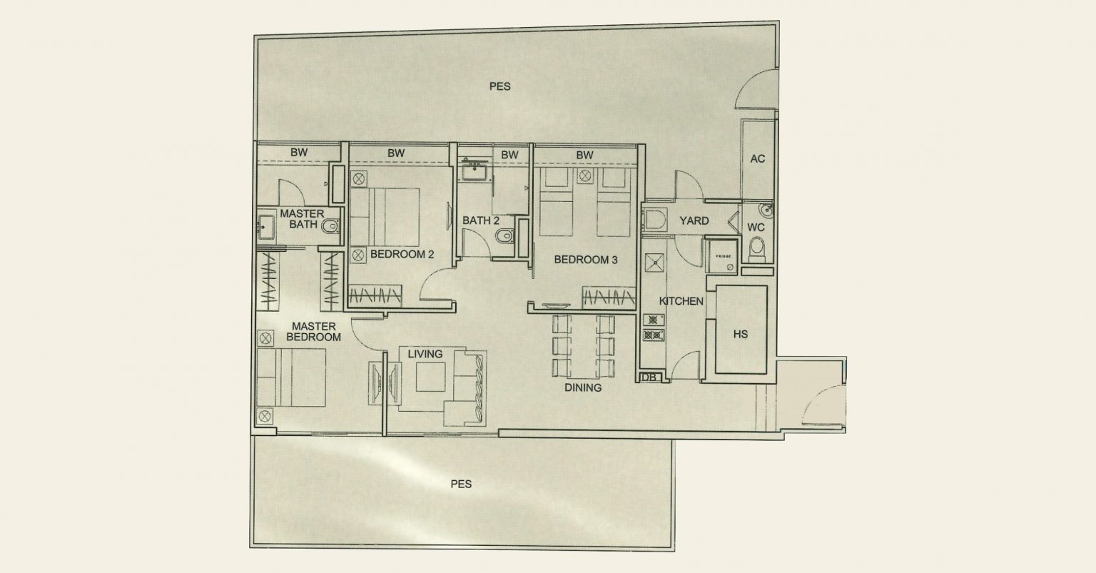 Ground Floor Condo Big Space Floor Plan