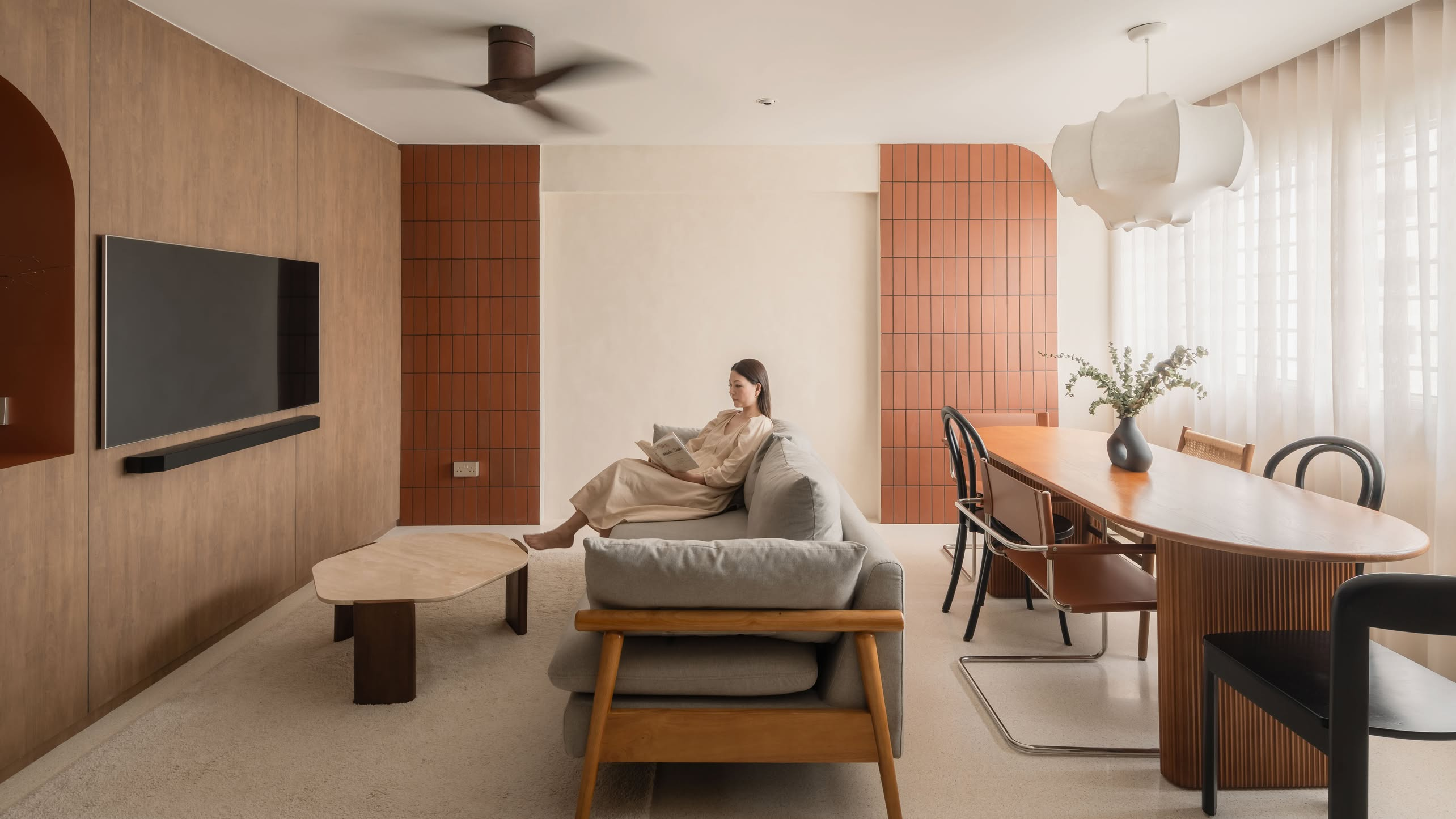 A Family Of Four 110 Sqm Apartment With Earthy Tones