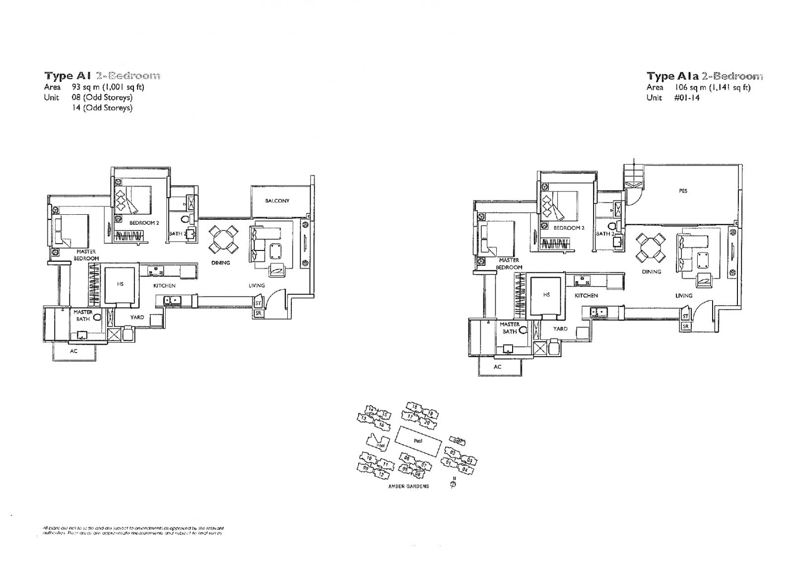 The Esta 2 Bedroom Floor Plan 1