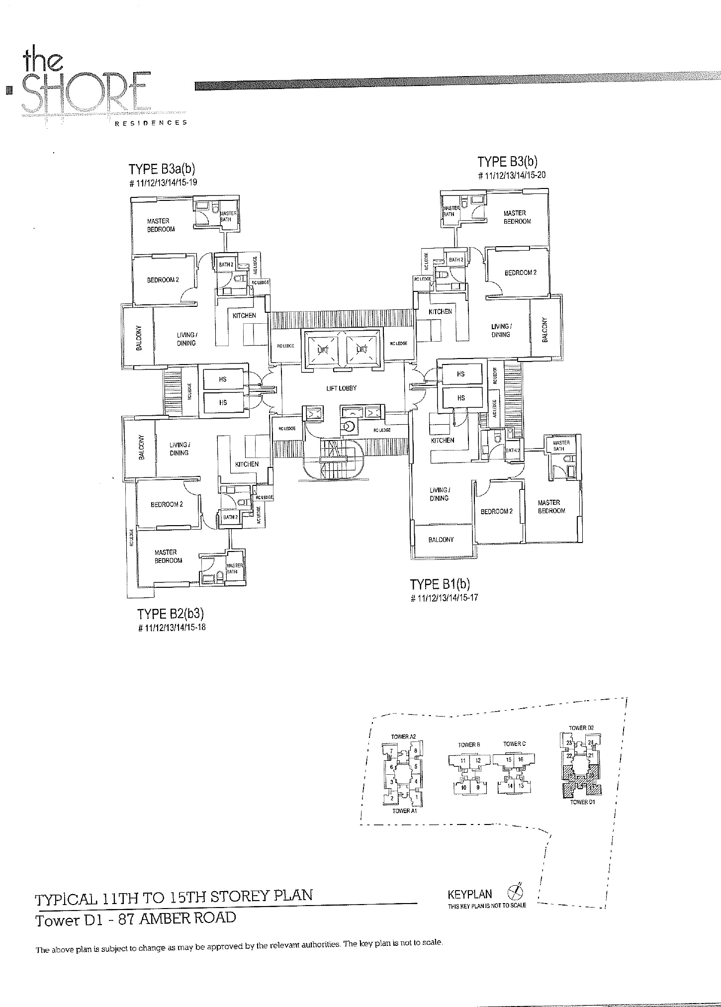 The Shore Residences 2 Bedroom Floor Plan 1