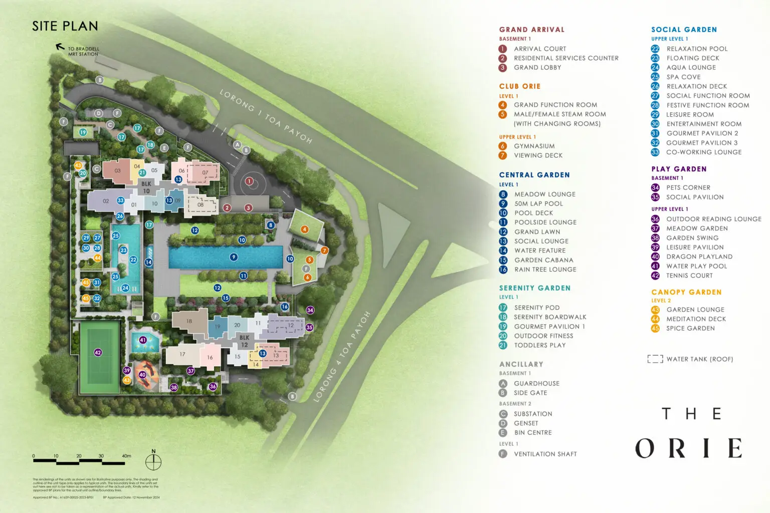 9. The Orie site plan