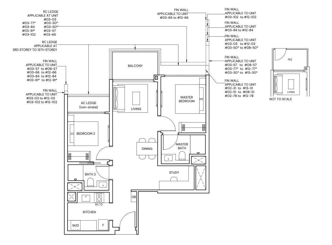 1. Parktown 2BRS Layout