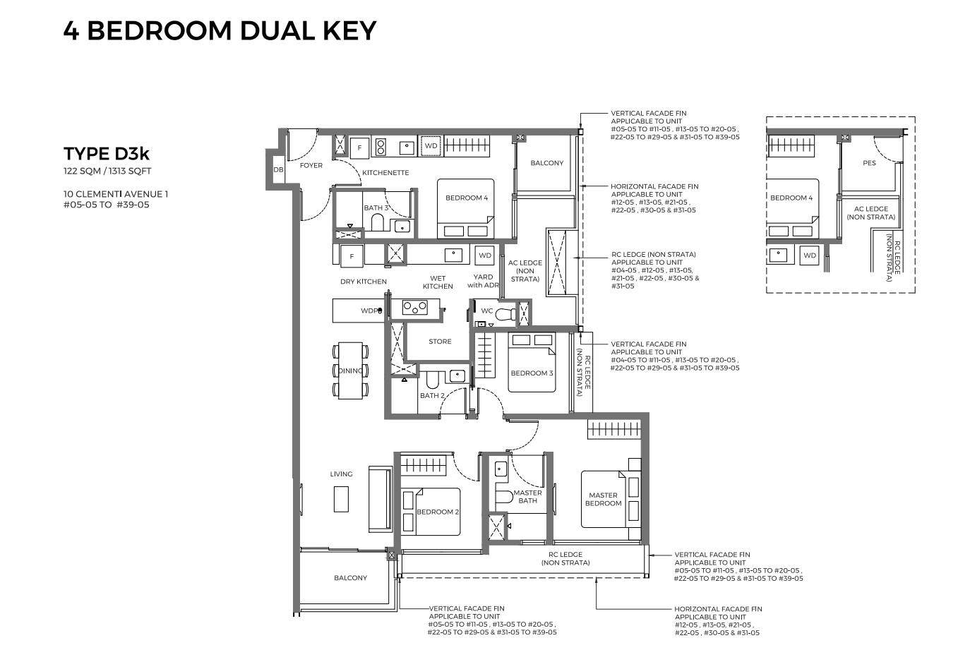 45. ELTA 4 BEDROOM DUAL KEY LAYOUT