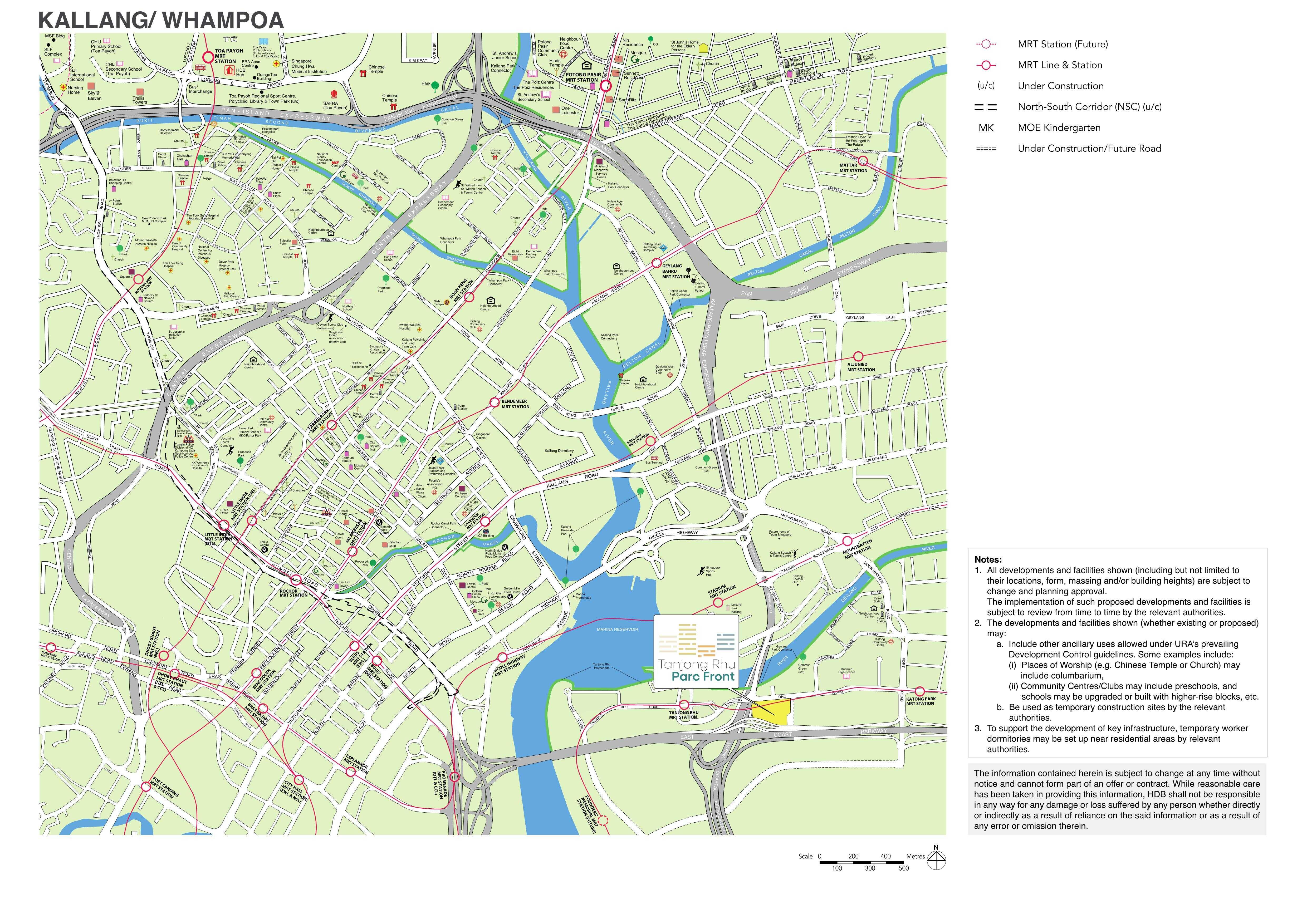 Tanjong Rhu Parc Front BTO Location Map