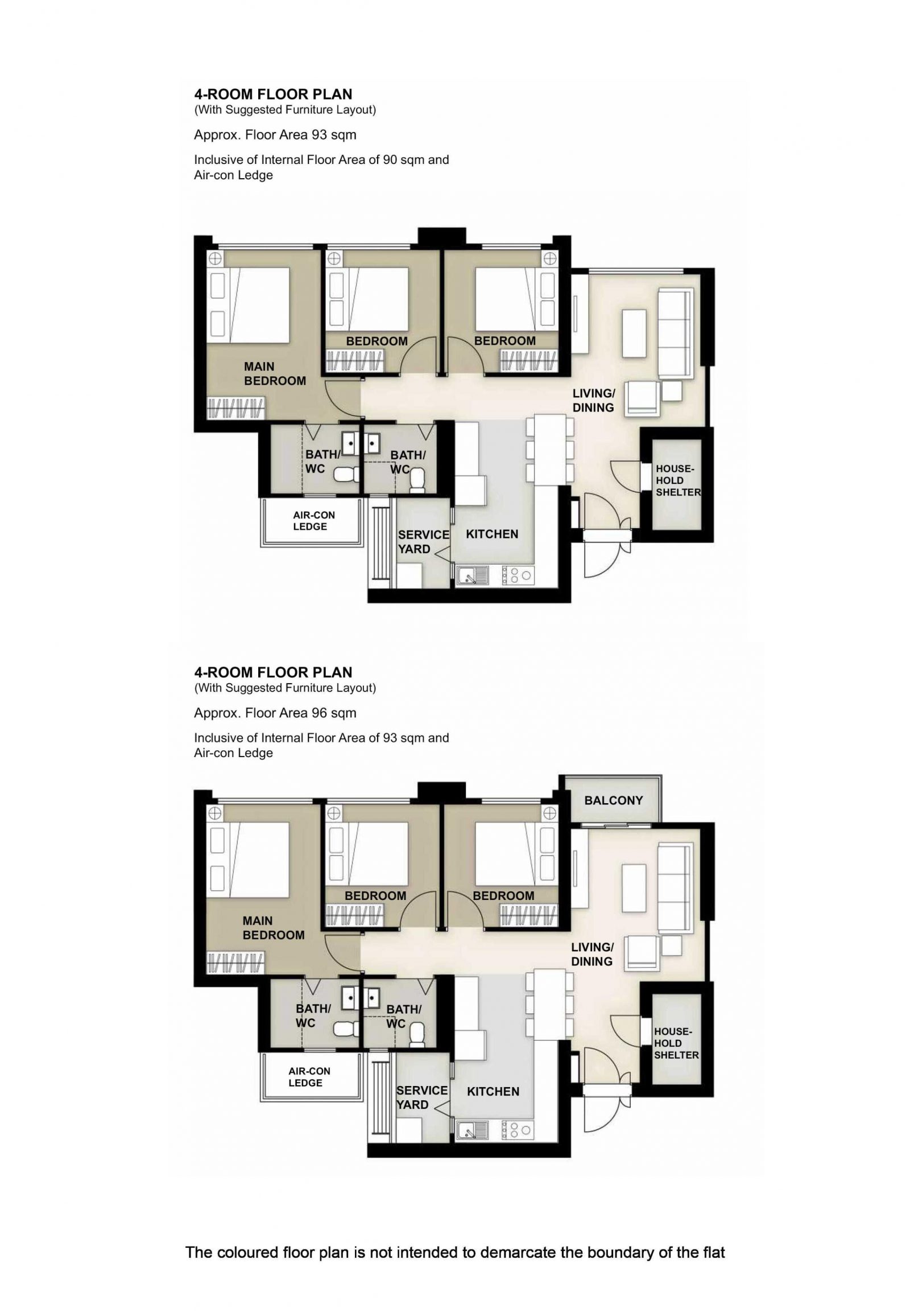 Woodlands North Verge 4 Room Floor Plan