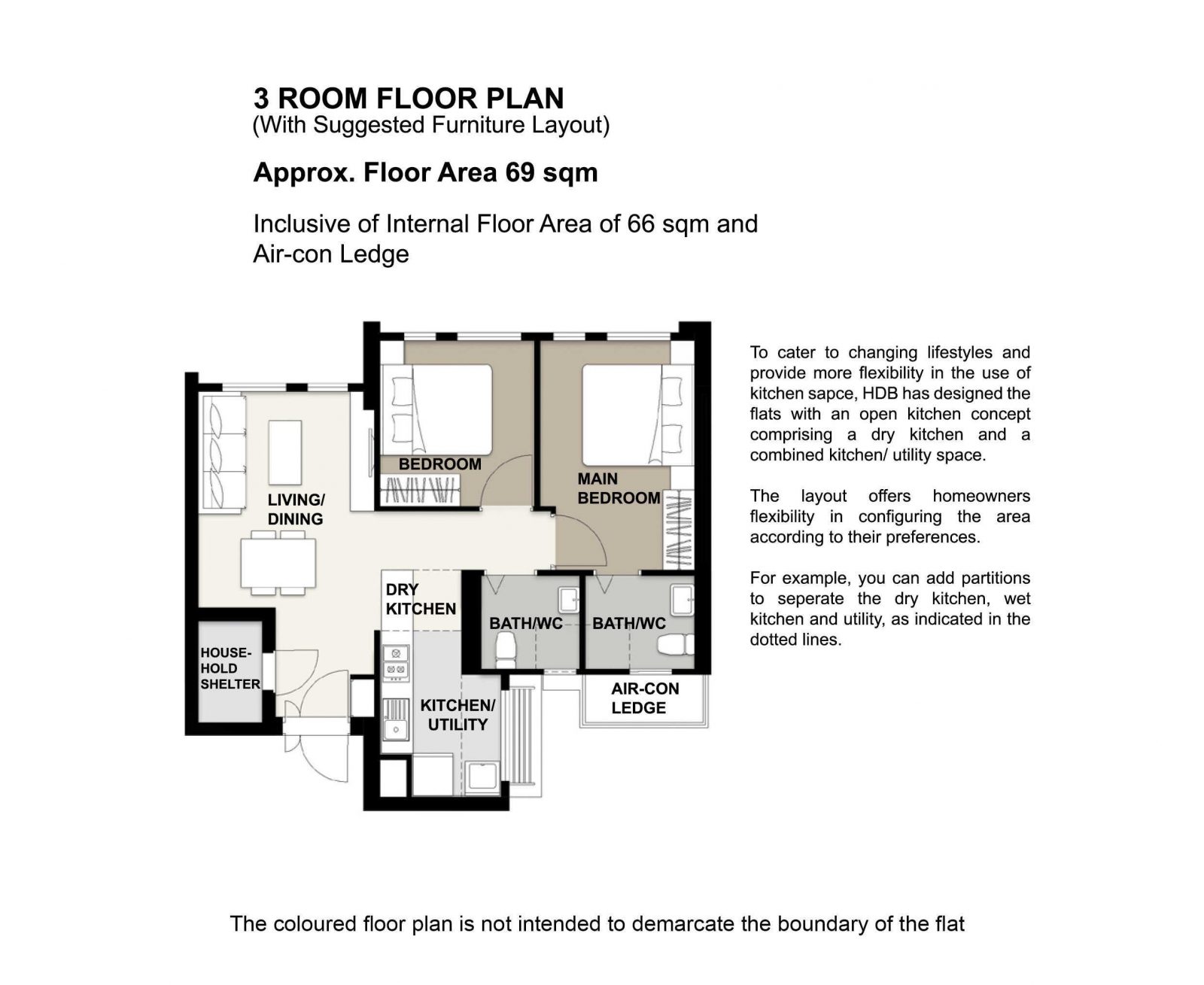 Chencharu Vines 3 Room Floor Plan