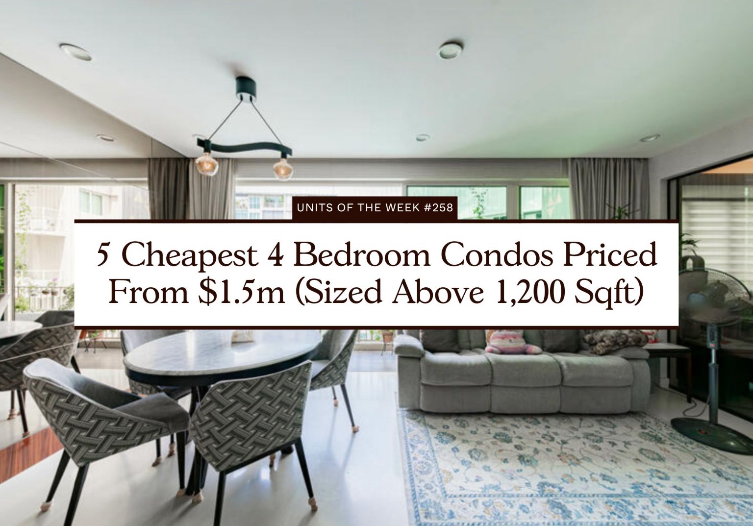 5 Cheapest 4 Bedroom Condos Priced From $1.5m (Sized Above 1,200 Sqft)