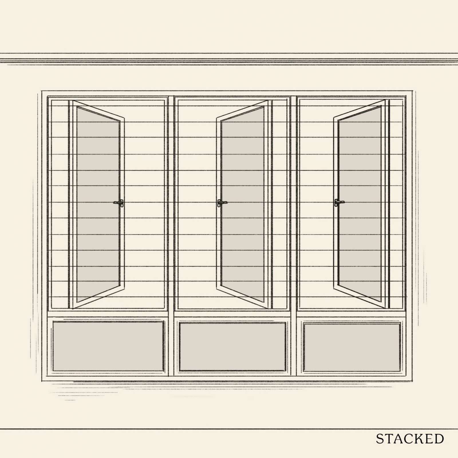 invisible grilles for the windows