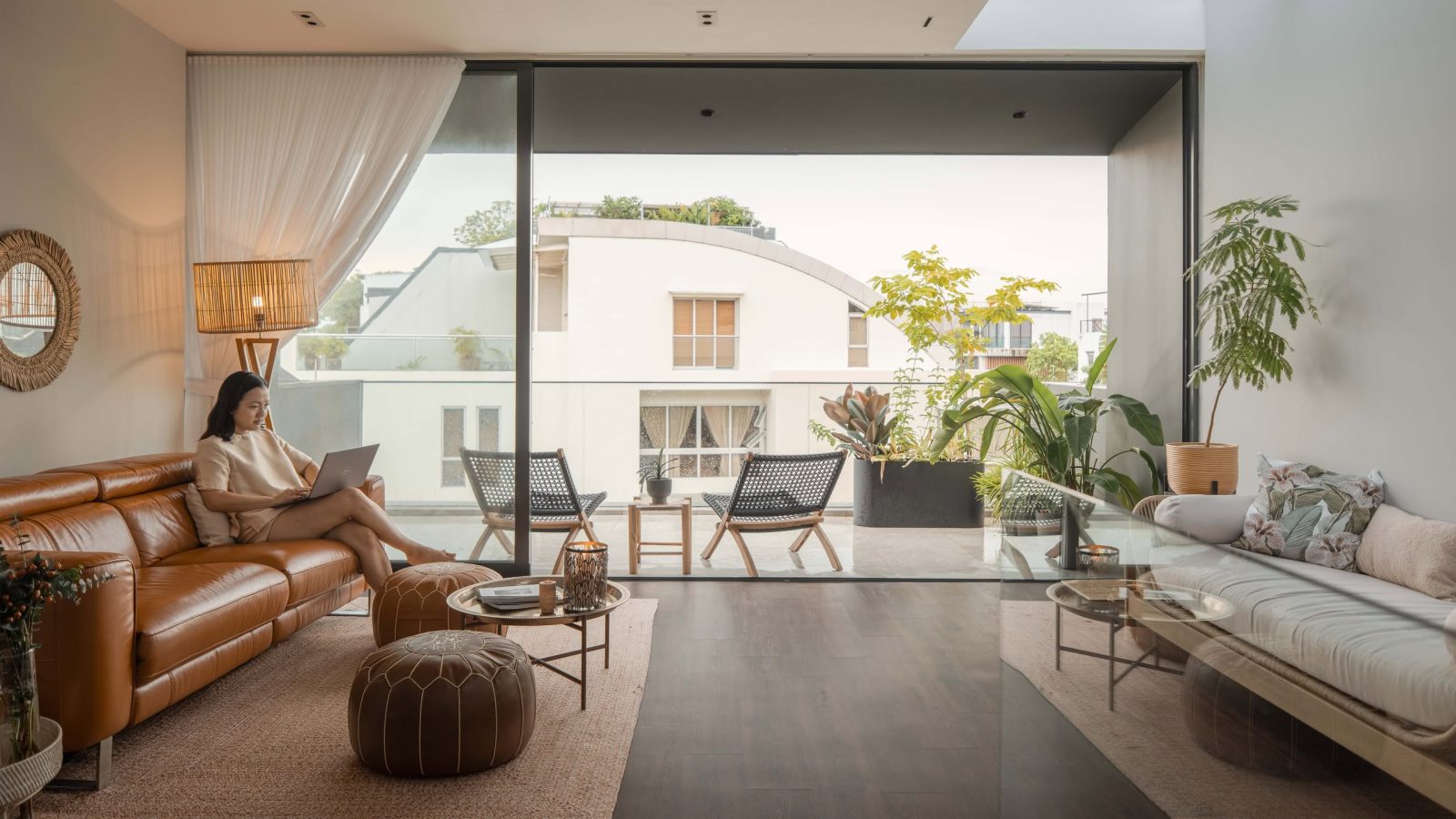 A Family’s Monochrome Open Concept Home with Colour Accents 8