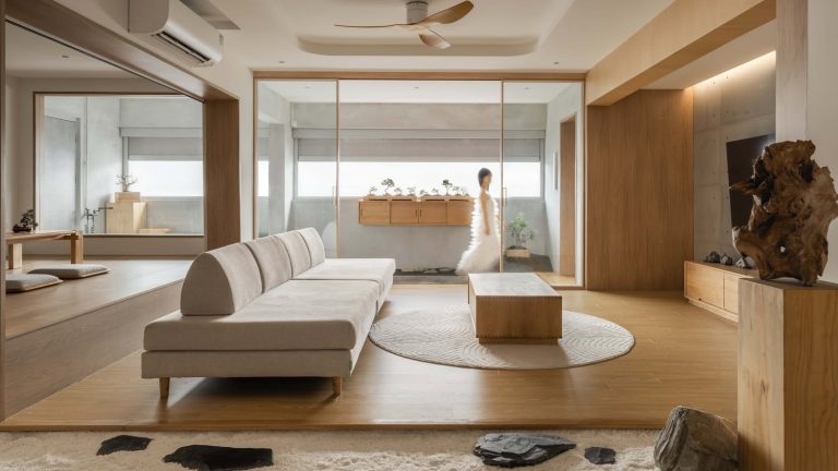 This Beautiful Japanese Inspired 5 Room HDB Home Features an Indoor Gravel Garden 1