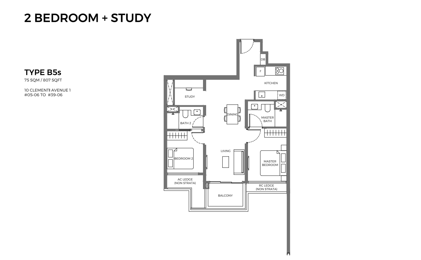 ELTA 2Bedroom + Study
