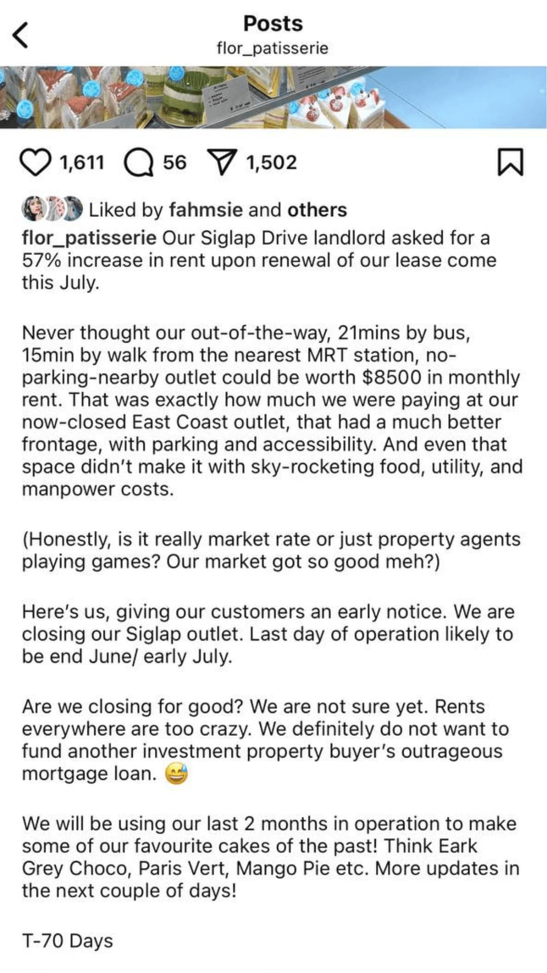 moving bakery leaving siglap 1