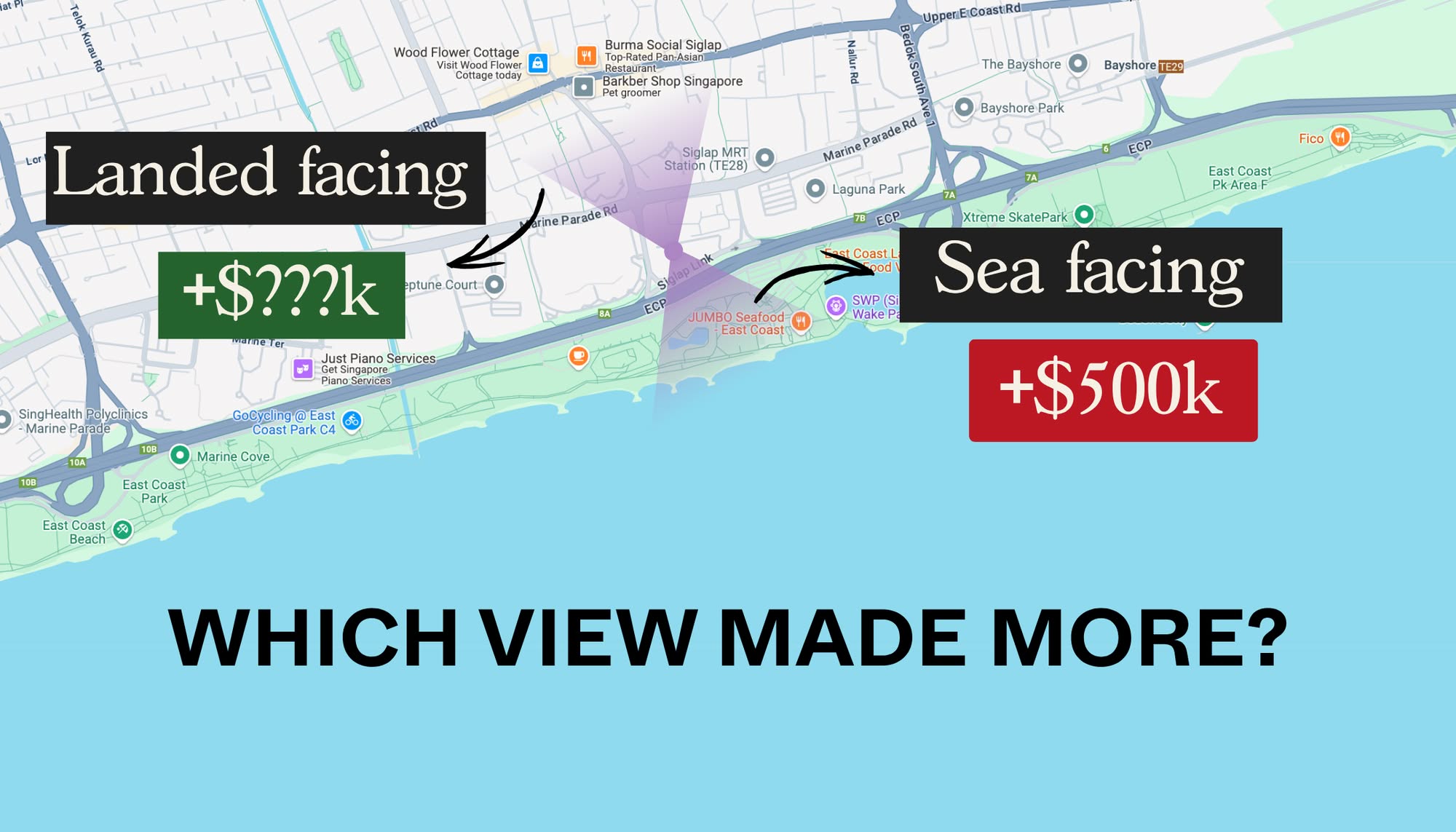 What effect do different views have on pricing? A case study on Seaside Residences