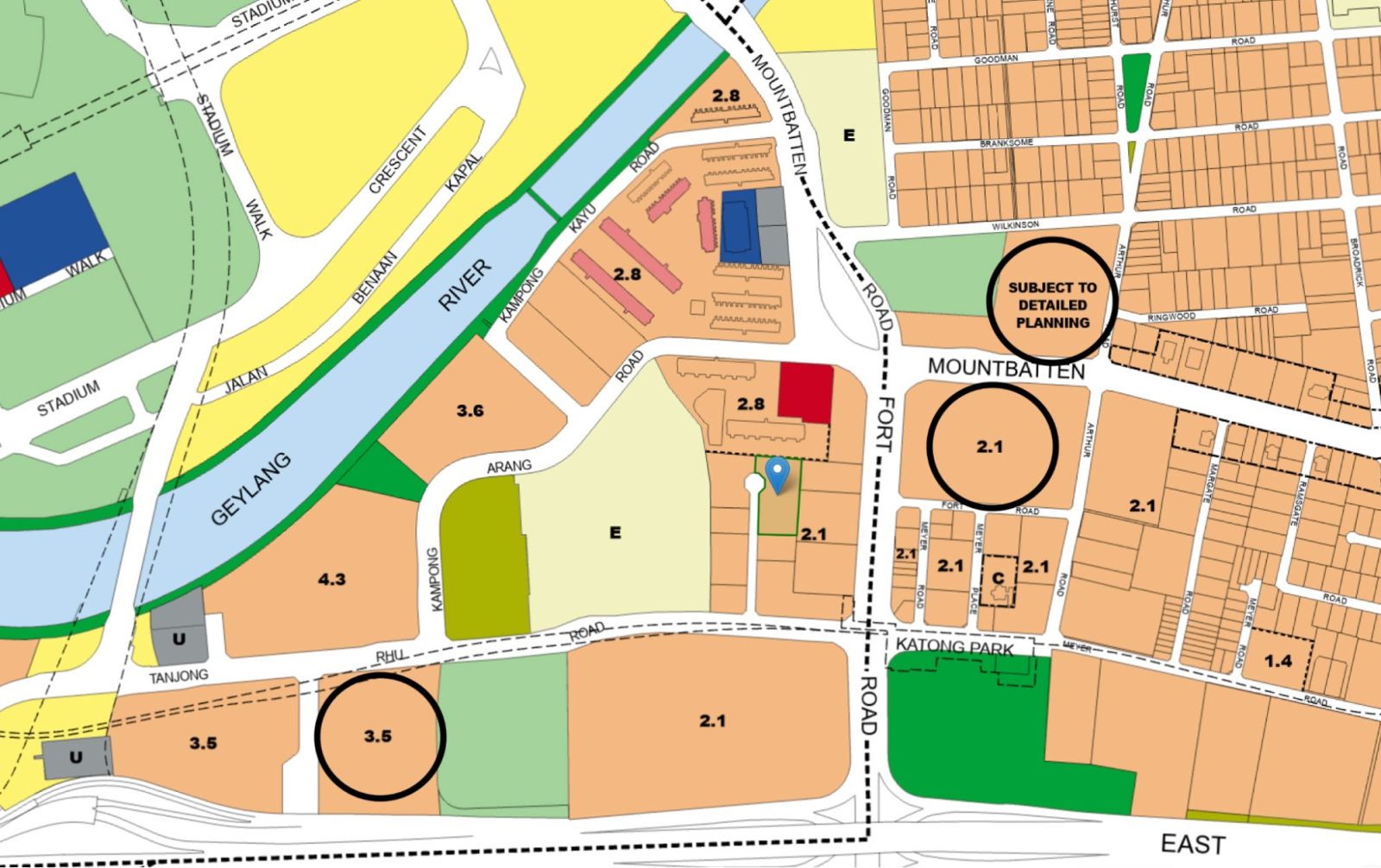 Potential future developments in the area