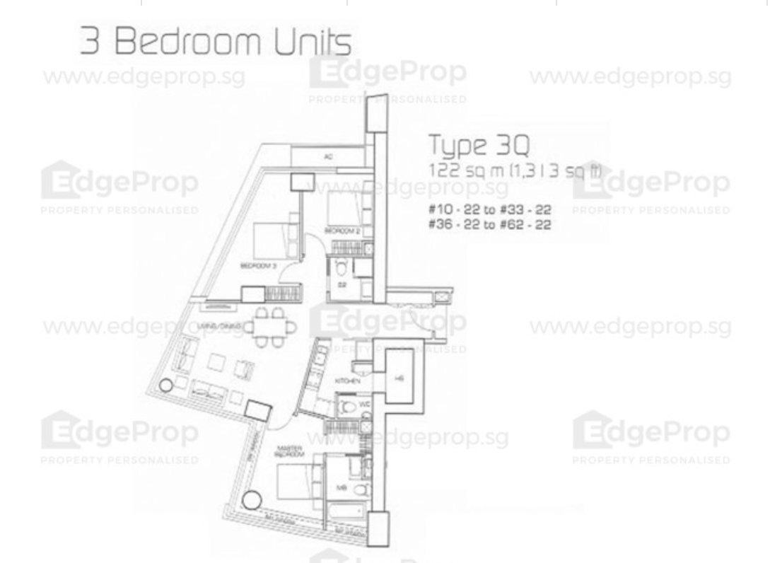 The Sail @ Marina Bay 1313 sqft