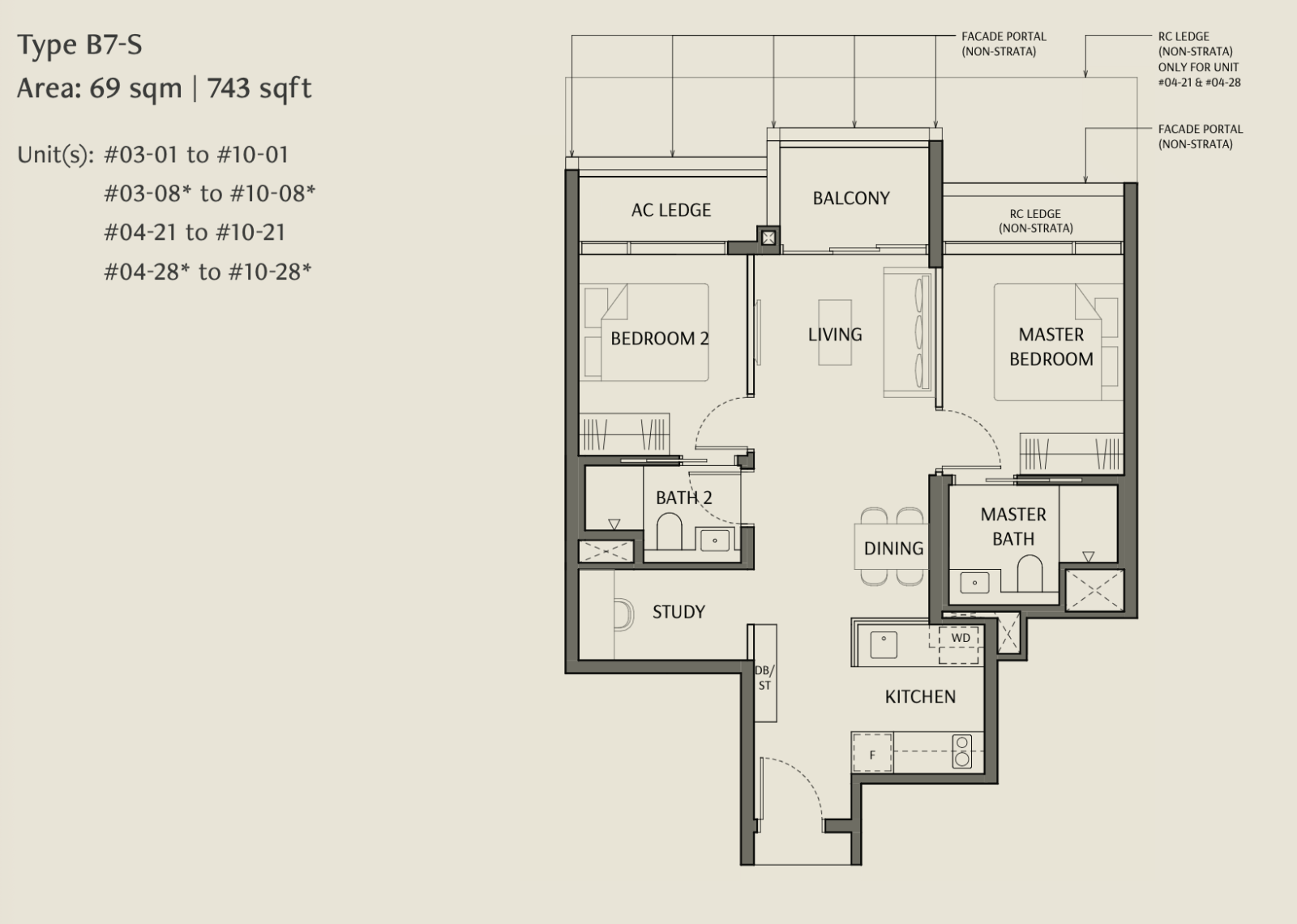 robertson opus 2 bedroom study floorplan