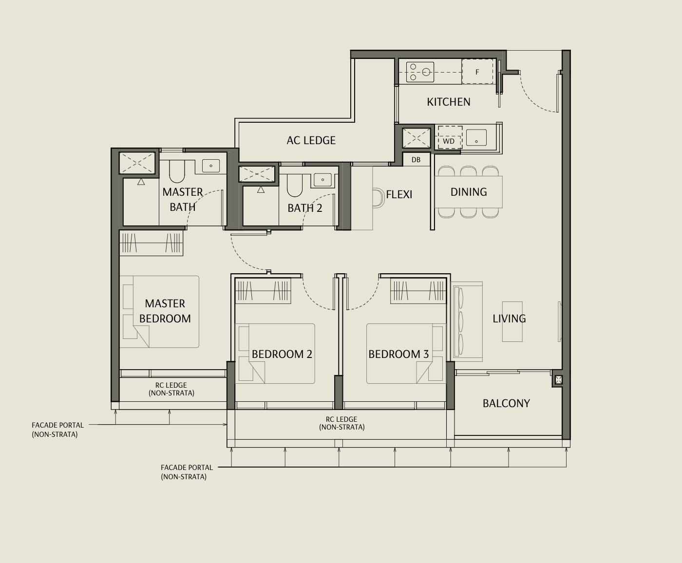 robertson opus 3 bedroom floorplan