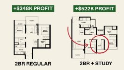 2 bedroom vs 2 bedroom study difference