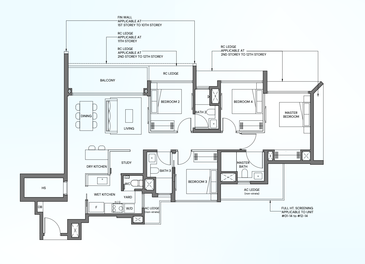 canberra crescent 4 bedroom standard floorplan