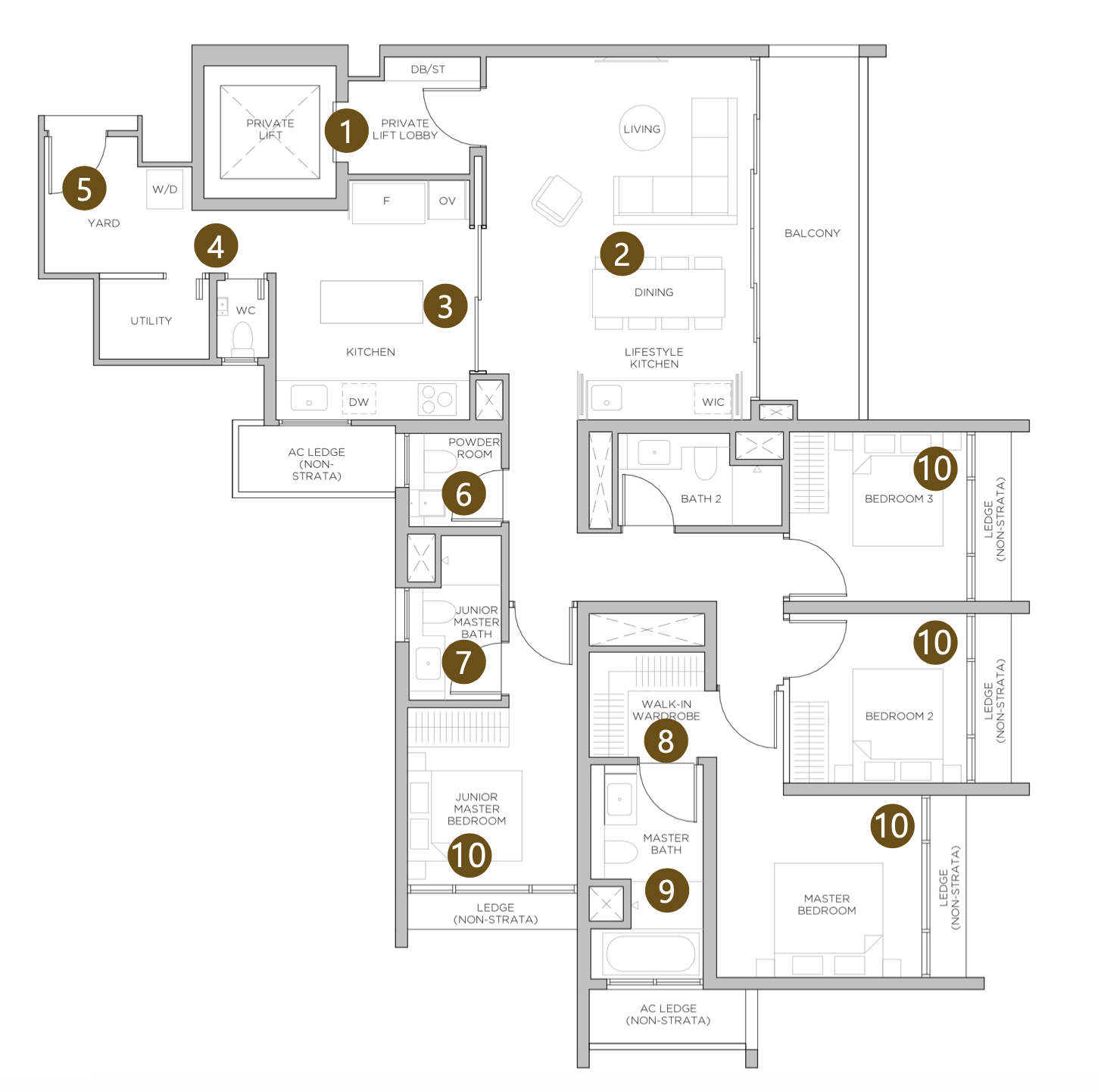promenade peak 4 bedroom floorplan
