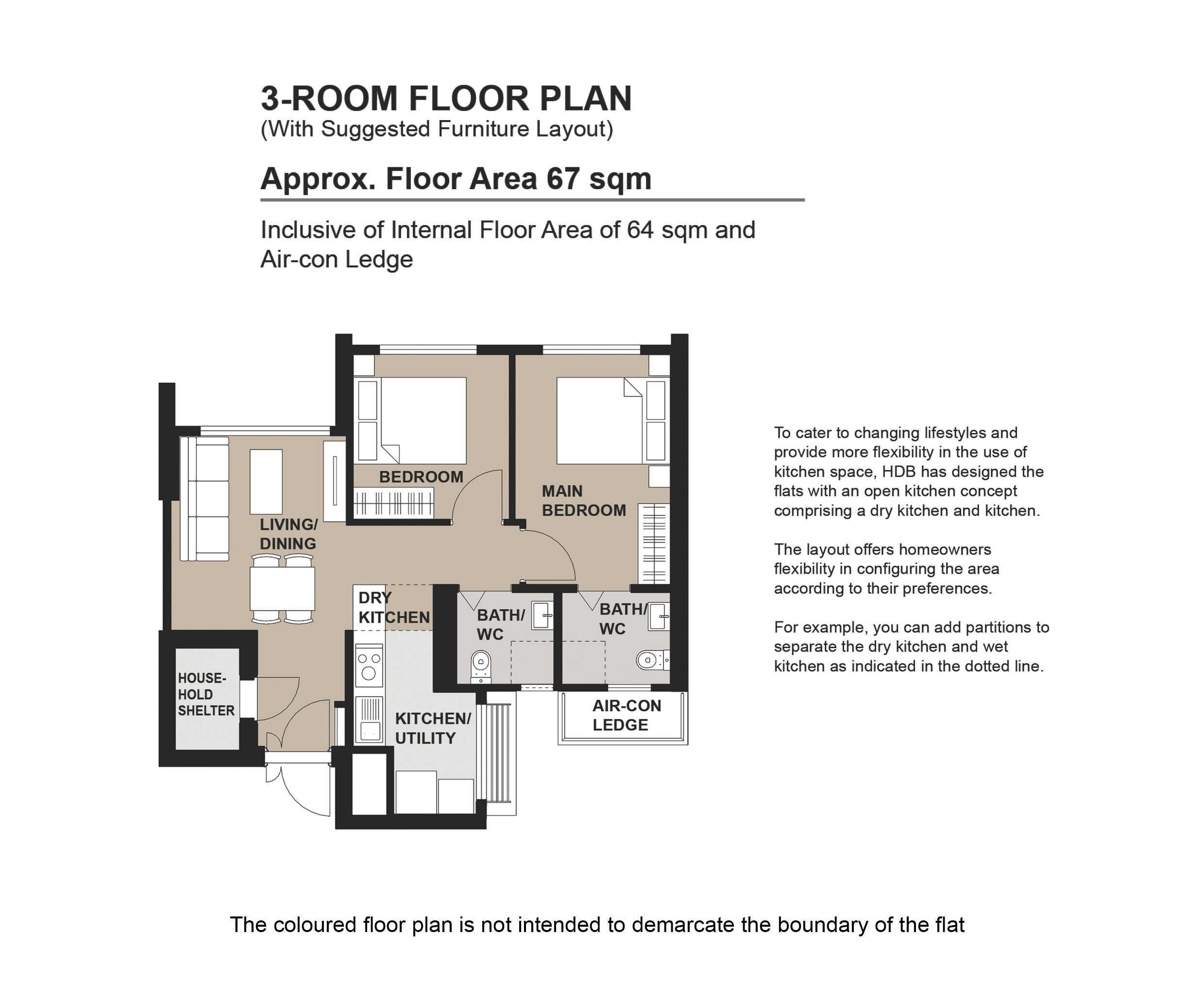 Alexandra Vista 3 Room Flat
