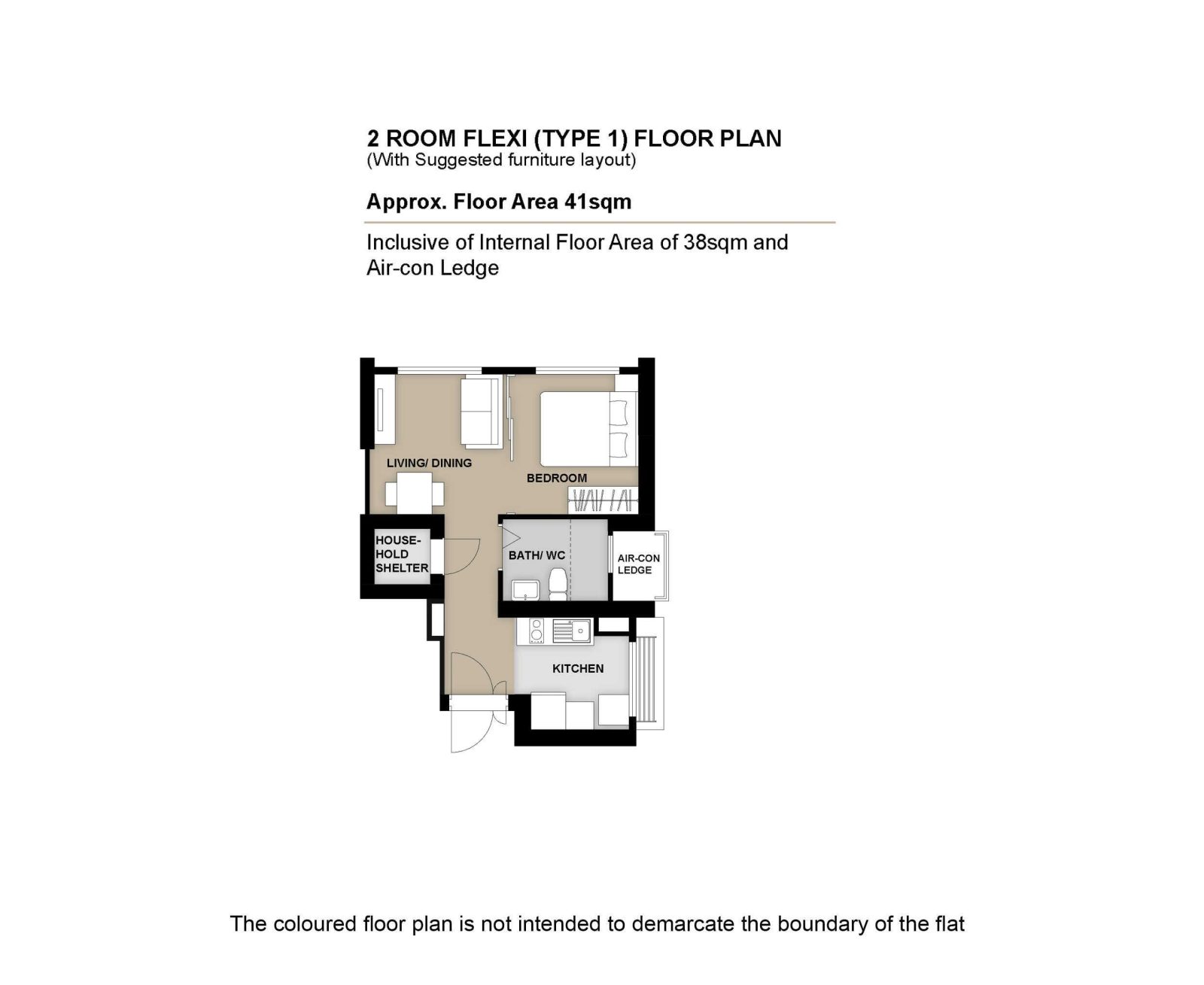 Clementi Emerald 2 Room Type 1 Floor Plan